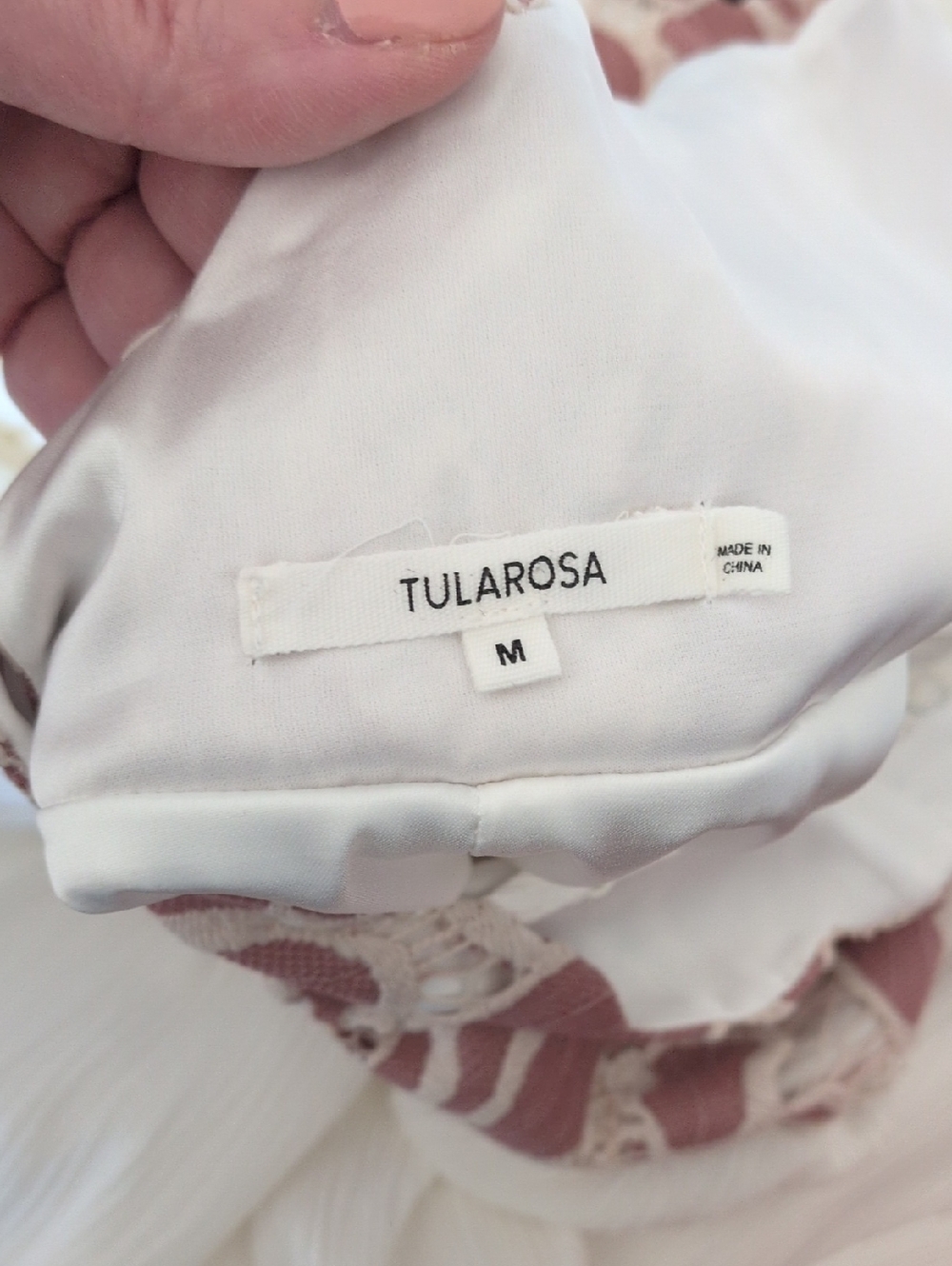 Tularosa Boho Maxi Dress with Peekaboo Rose Lace Accents - Picture 7 of 8